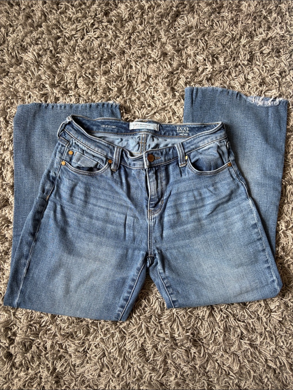Liverpool Jeans Company Light Blue Straight Leg Ankle Jeans